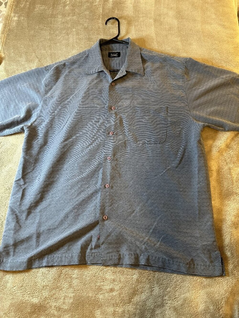 Men's Large Haggar Button-up Shortsleeve Shirt